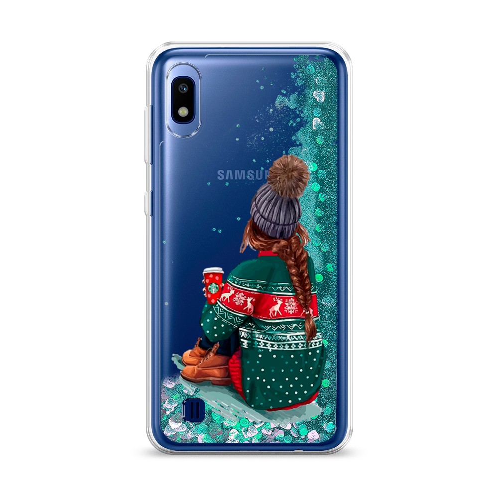 

Жидкий чехол с блестками "Winter dreams" на Samsung Galaxy A10