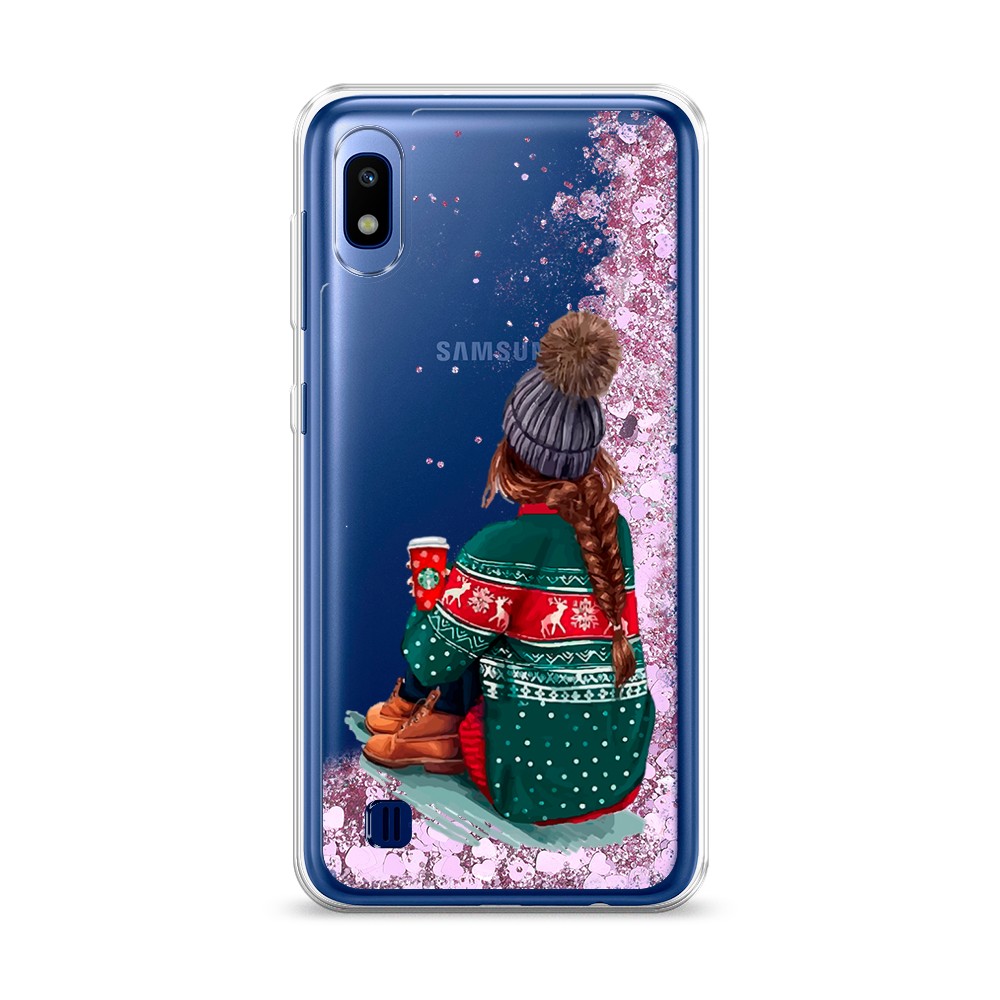 

Жидкий чехол с блестками "Winter dreams" на Samsung Galaxy A10, 27994-1