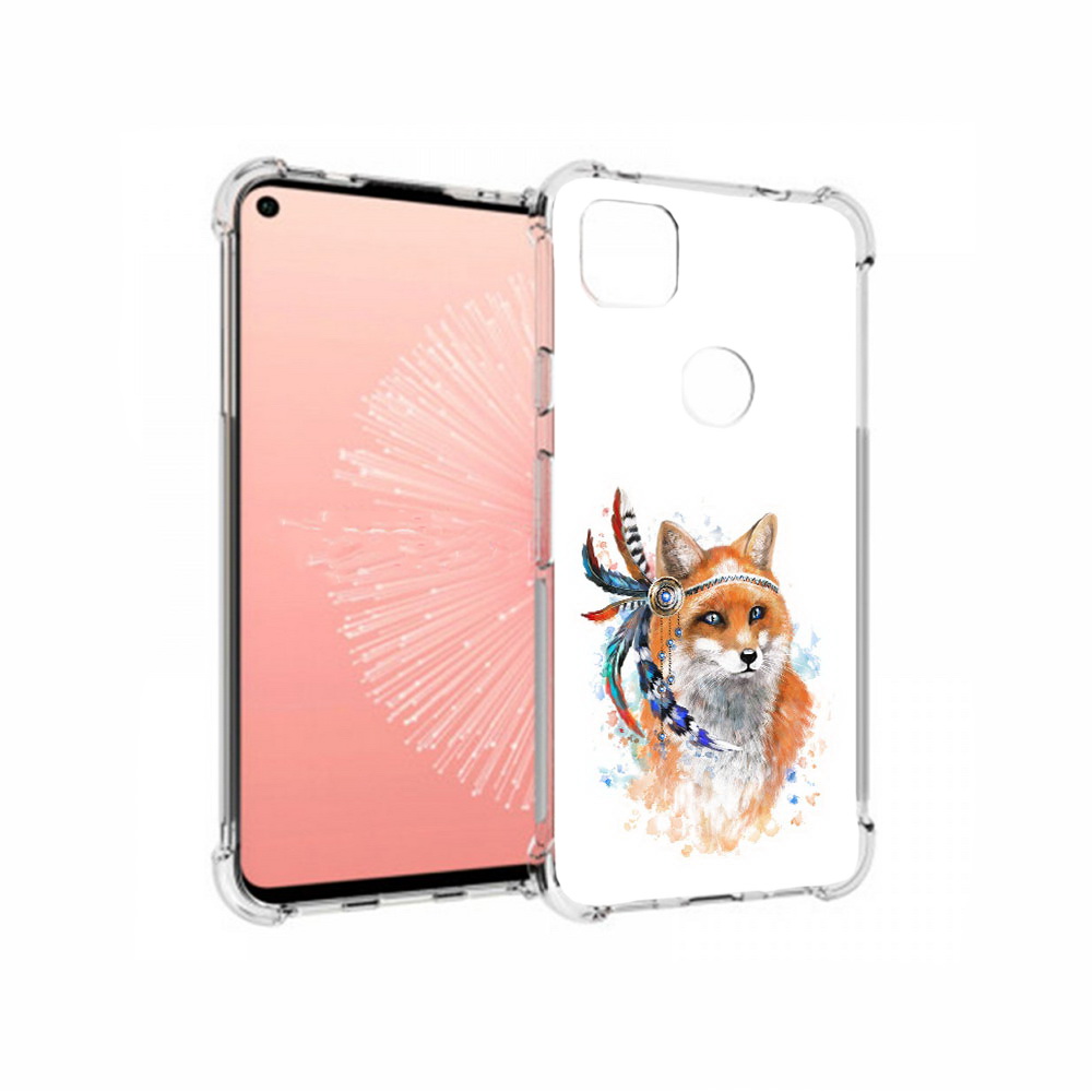 

Чехол MyPads Tocco для Google Pixel 4A инду лиса, Прозрачный, Tocco