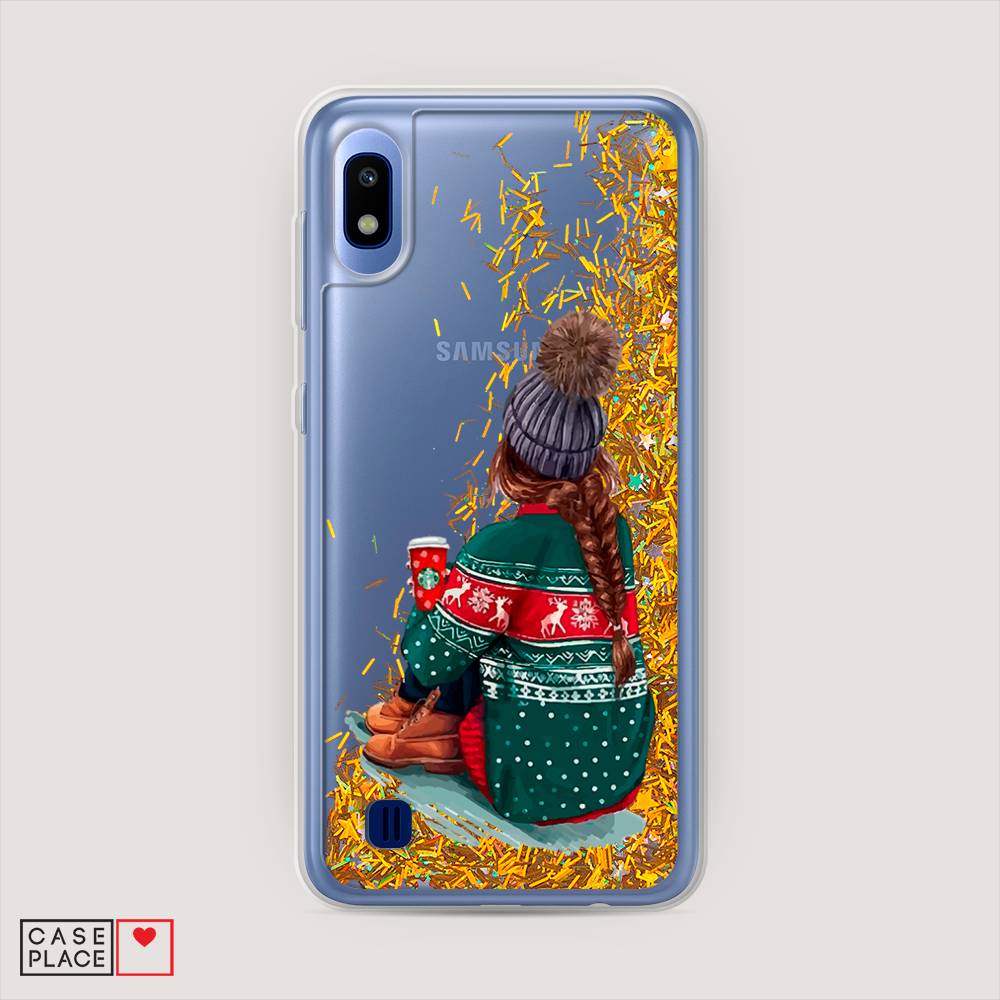 

Жидкий чехол с блестками "Winter dreams" на Samsung Galaxy A10, 27990-1