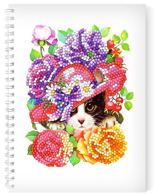 

Алмазная мозаика - тетрадь Color KIT «Котенок в цветах»