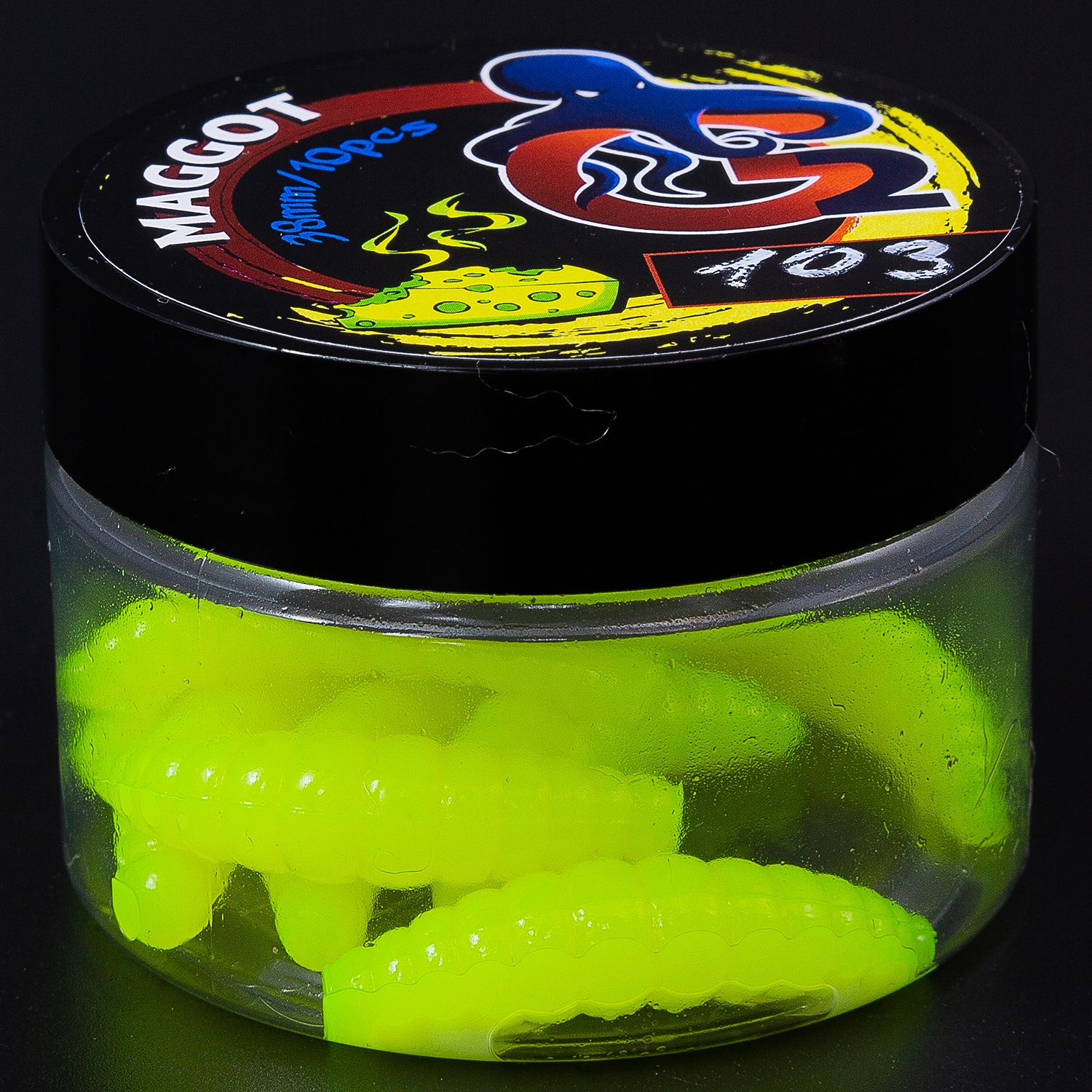 

Силиконовые форелевые приманки G2 maggot 38 мм аттрактант сыр 10 шт цвет 103, maggot