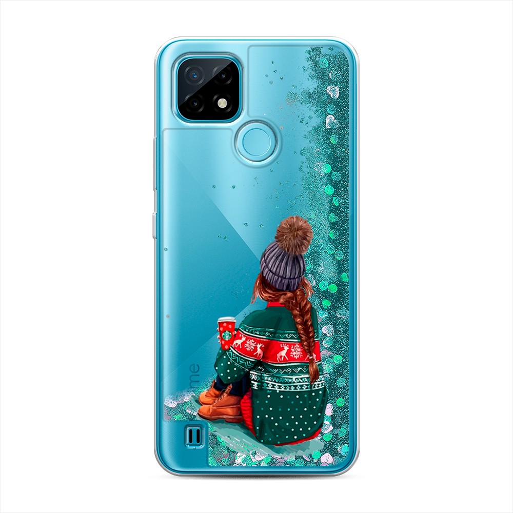 

Жидкий чехол с блестками "Winter dreams" на Realme C21