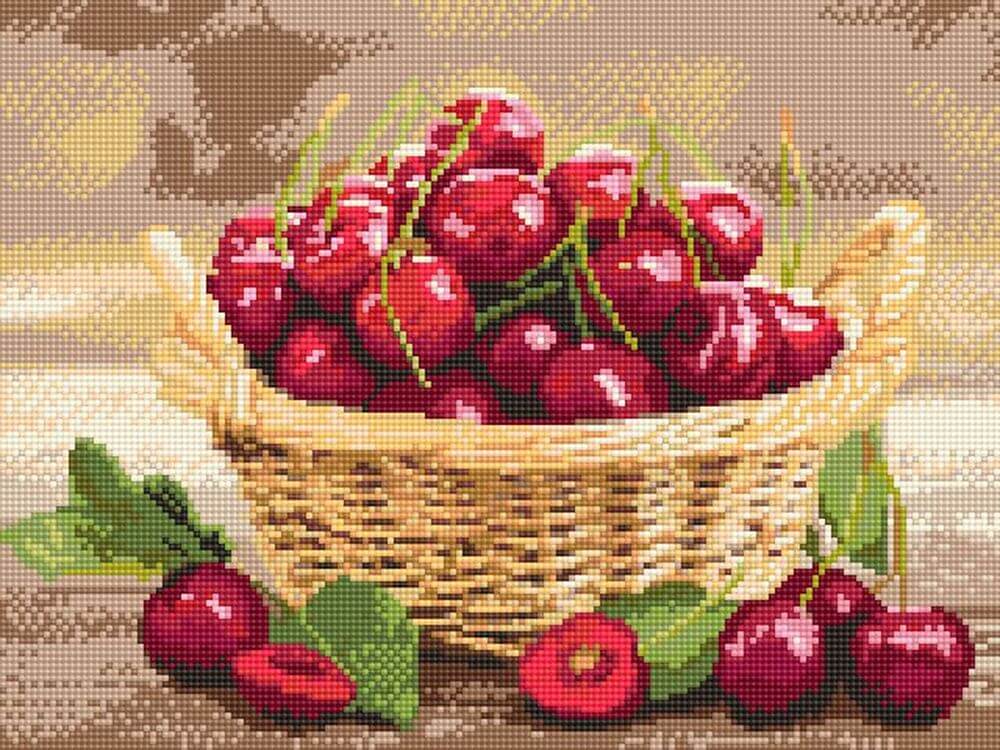 

Алмазная вышивка Алмазное Хобби «Корзинка с вишней»