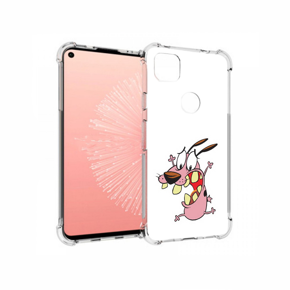 

Чехол MyPads Tocco для Google Pixel 4A зубастый бобик, Прозрачный, Tocco