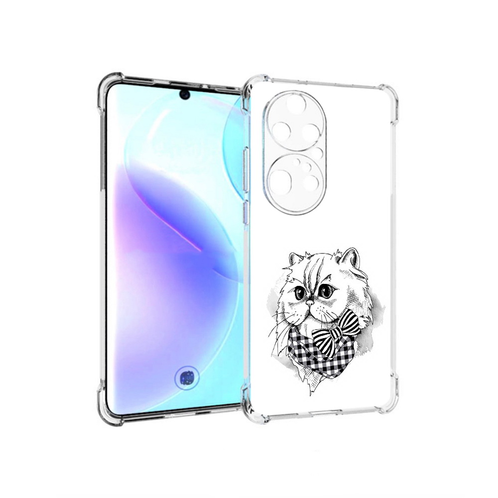 

Чехол MyPads Tocco для Huawei P50 Pro нарисованная красивая кошечка, Прозрачный, Tocco