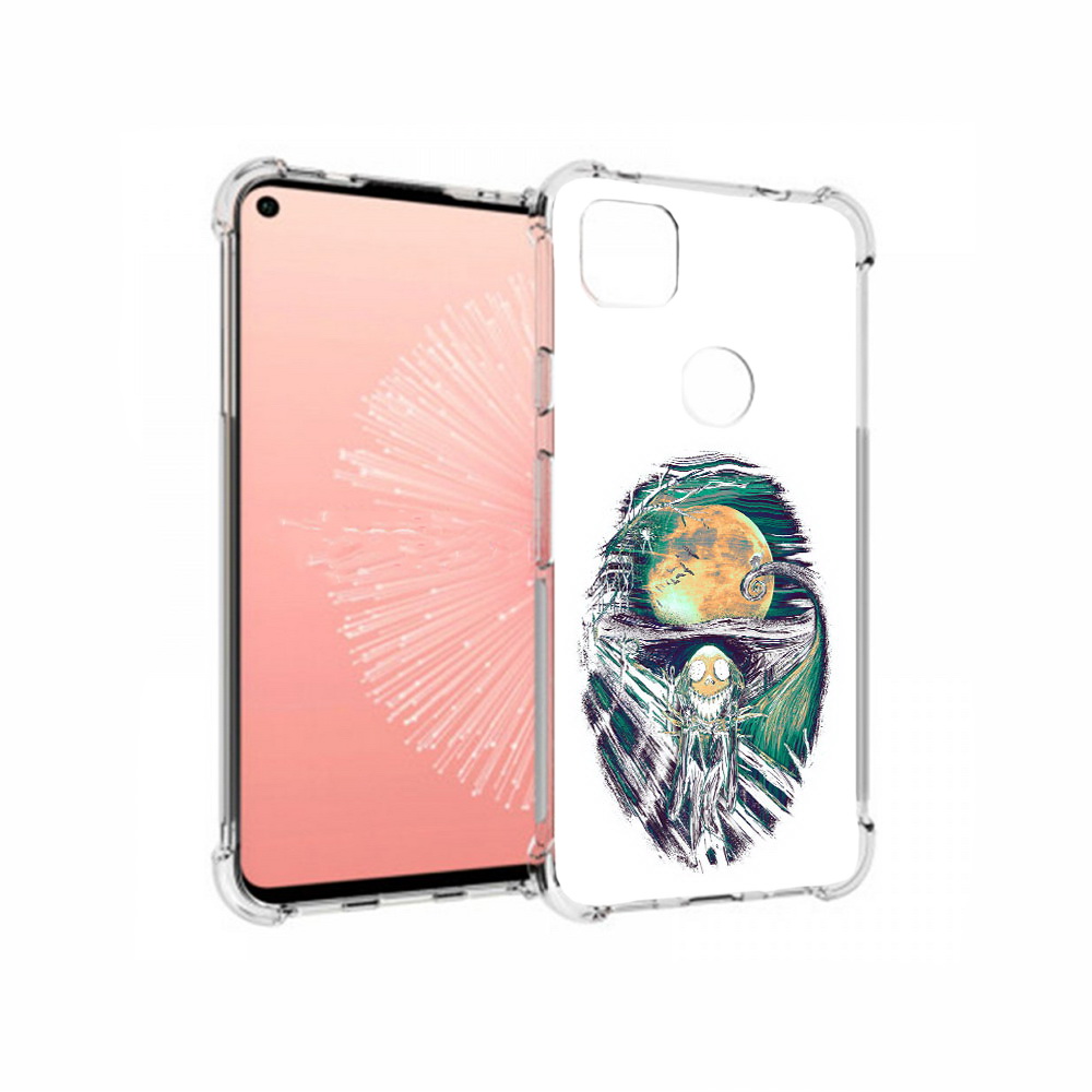 

Чехол MyPads Tocco для Google Pixel 4A зубастое существо абстракция, Прозрачный, Tocco