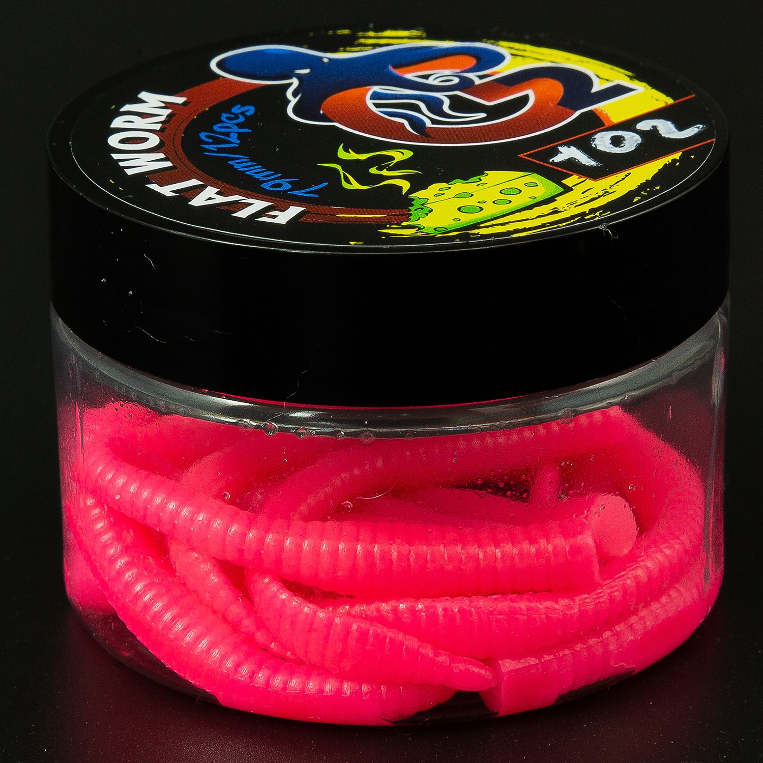 

Силиконовые форелевые приманки G2 flat worm 79 мм аттрактант сыр 12 шт цвет 102, flat worm