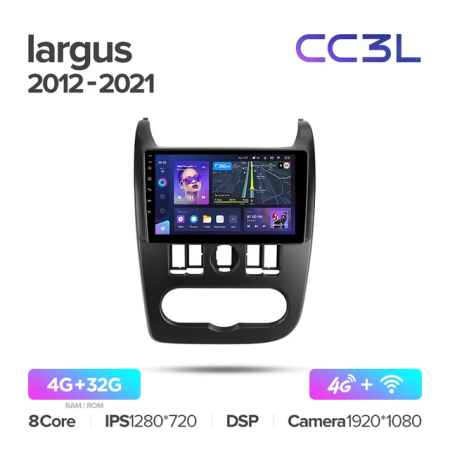 

Магнитола Teyes CC3L Lada Largus 2012 - 2021 4+32Gb, CC3L