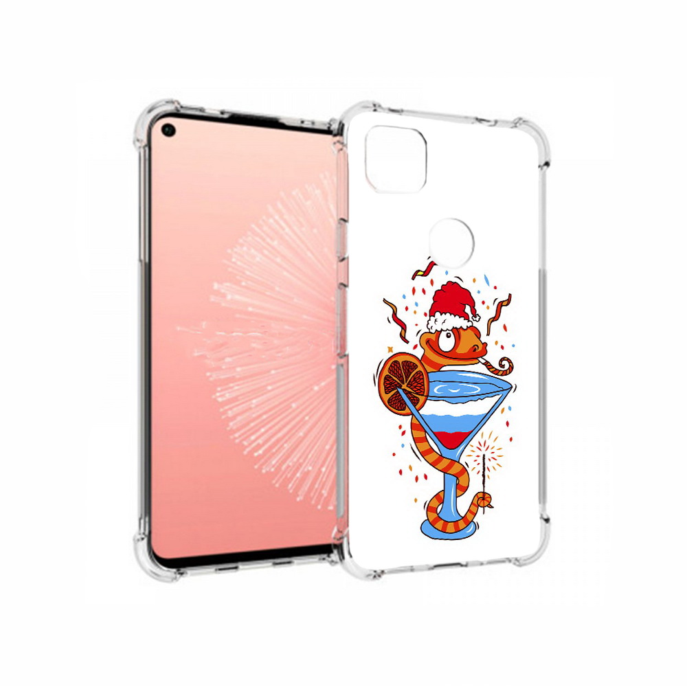 

Чехол MyPads Tocco для Google Pixel 4A змейка, Прозрачный, Tocco
