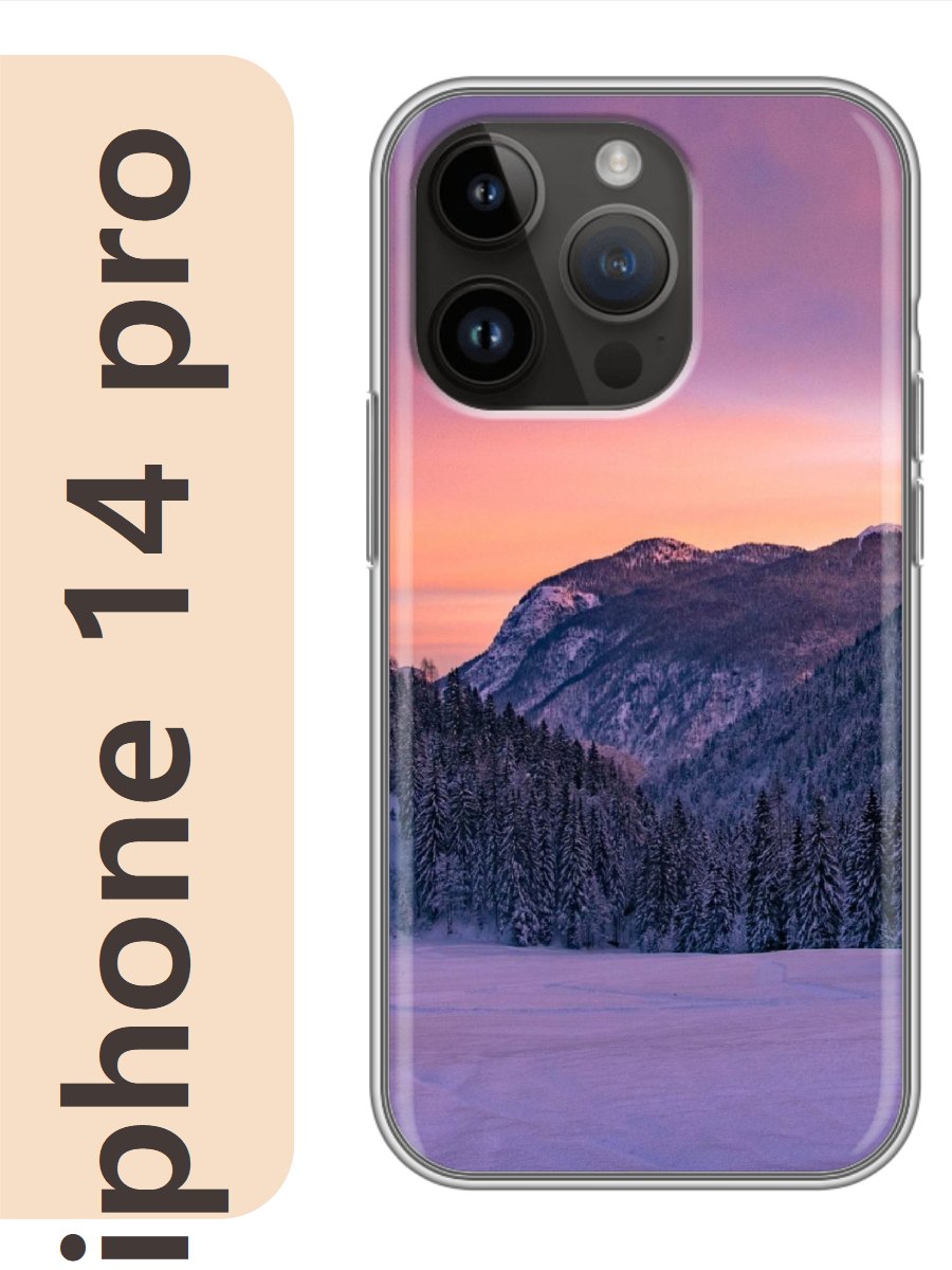 

Чехол на Apple Iphone 14 pro горы 460, Прозрачный, Iphp14newy