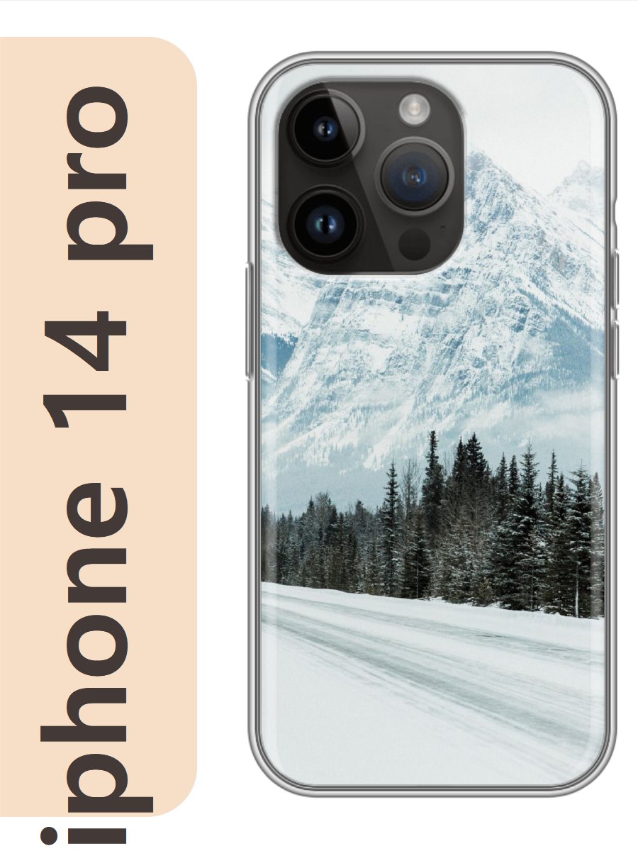 

Чехол на Apple Iphone 14 pro горы 456, Прозрачный, Iphp14newy