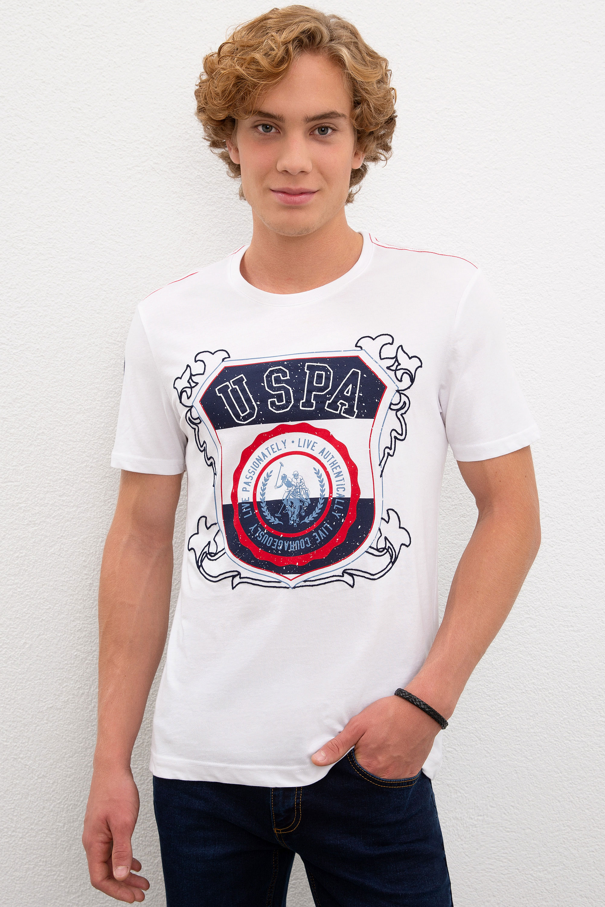 

Футболка мужская U.S. POLO Assn. G081SZ0110DENIS белая M, G081SZ0110DENIS