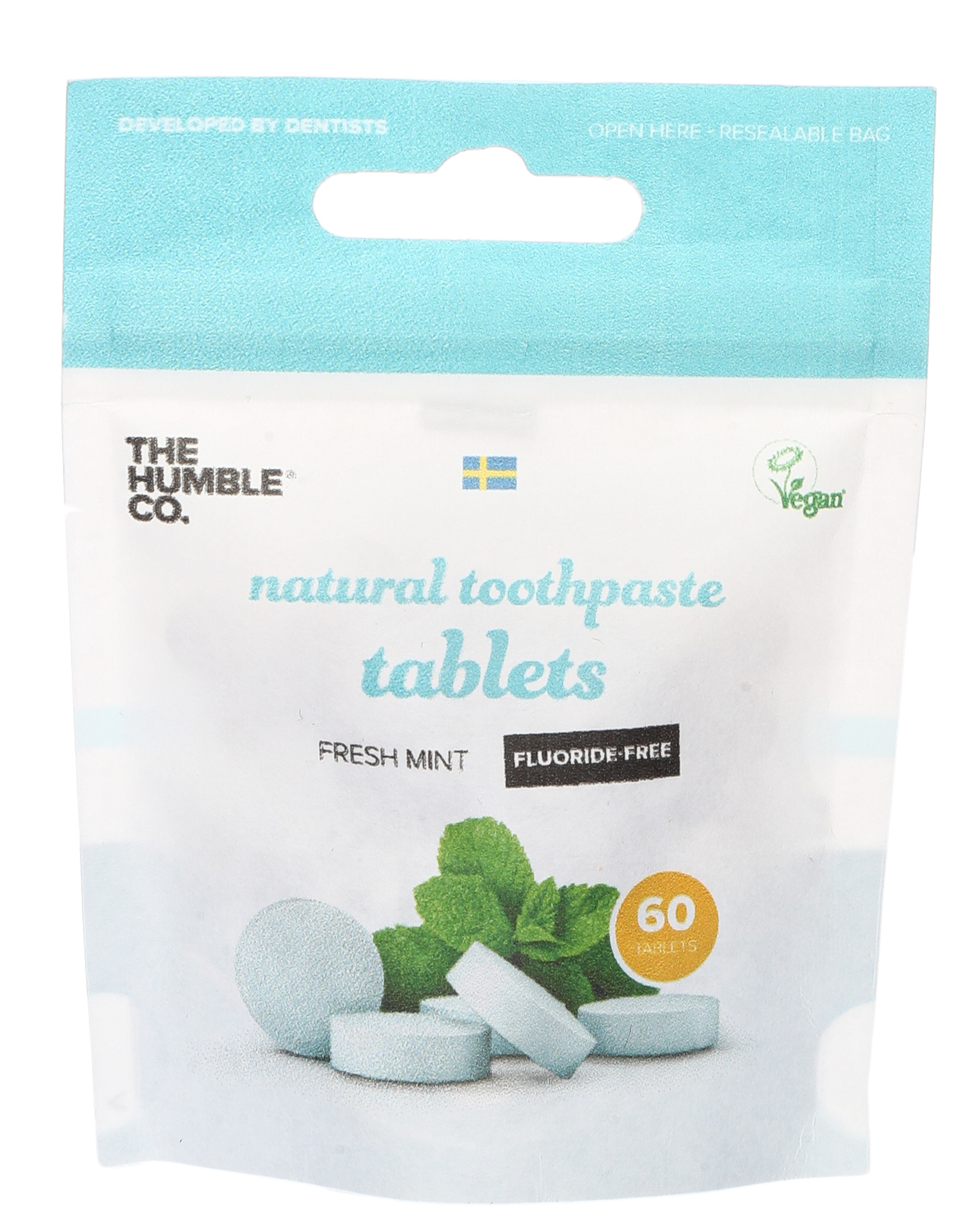 фото Зубная паста в таблетках без фтора humble dental tablets (60 таблеток) the humble co.