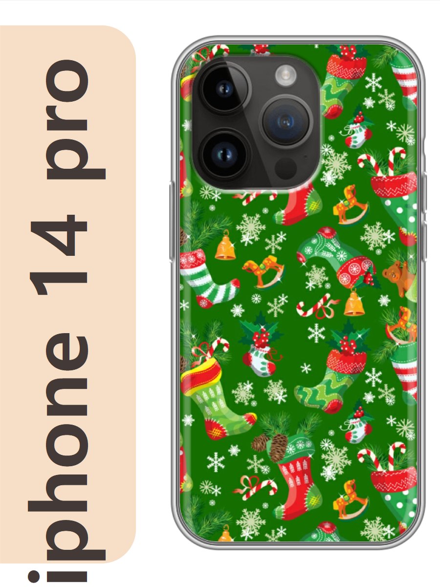 

Чехол на Apple Iphone 14 pro новогодний фон 448, Прозрачный, Iphp14newy