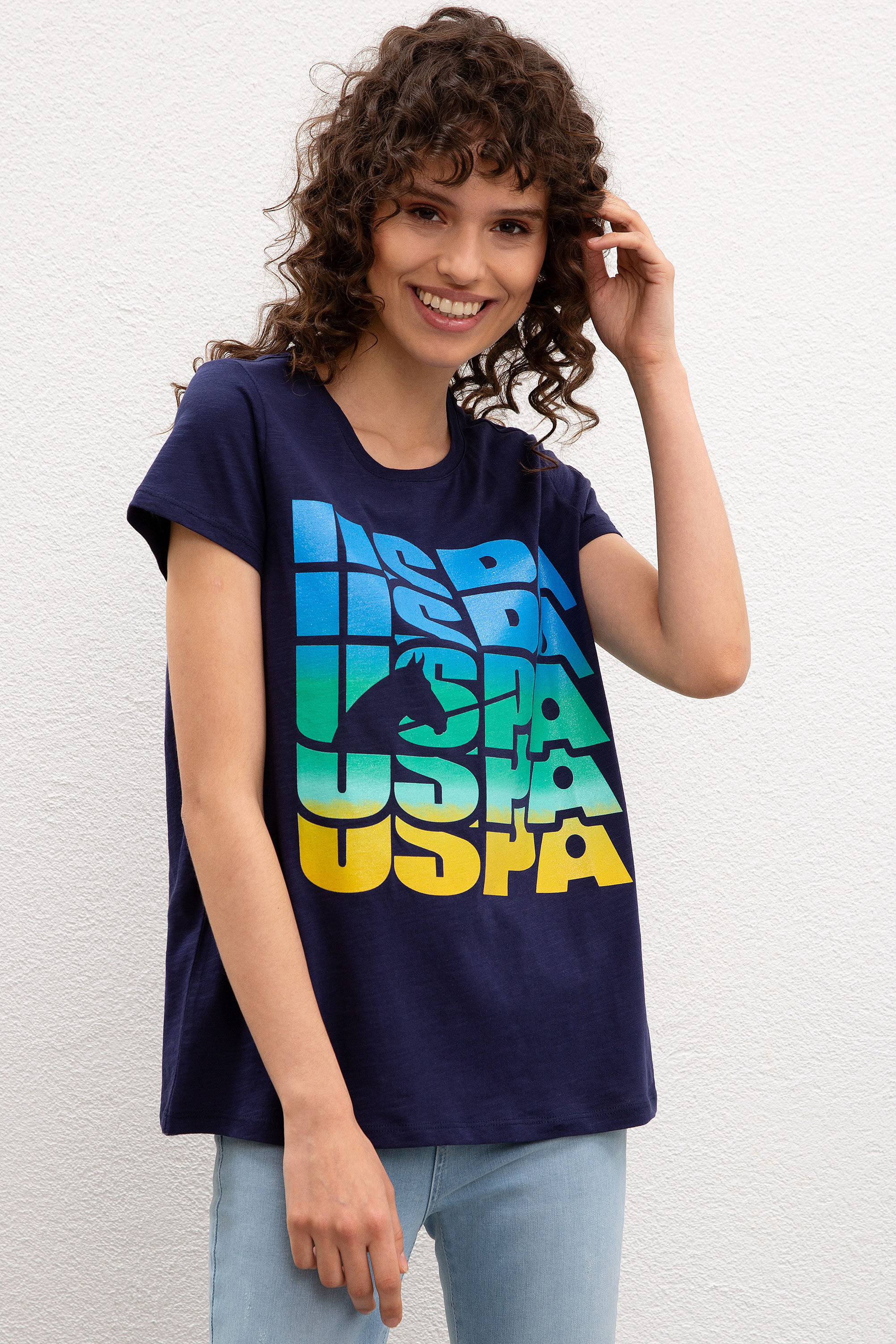 фото Футболка женская u.s. polo assn. g082gl0110galile синяя s