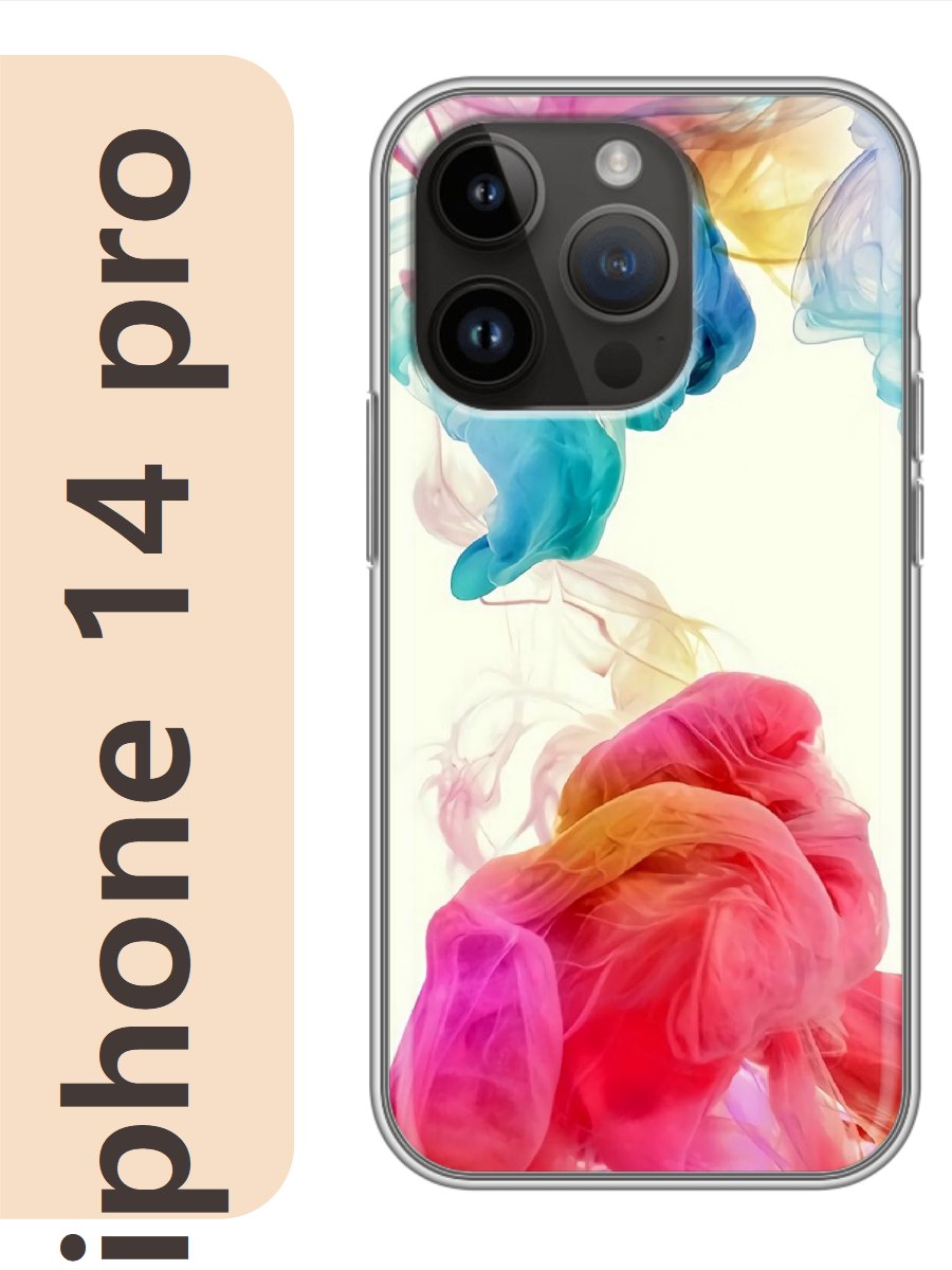 

Чехол на Apple Iphone 14 pro дым разноцветный 394, Прозрачный, Iphp14rzne