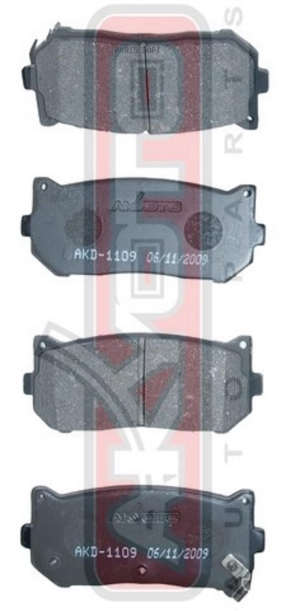

Тормозные колодки Akyoto задние дисковые AKD1109