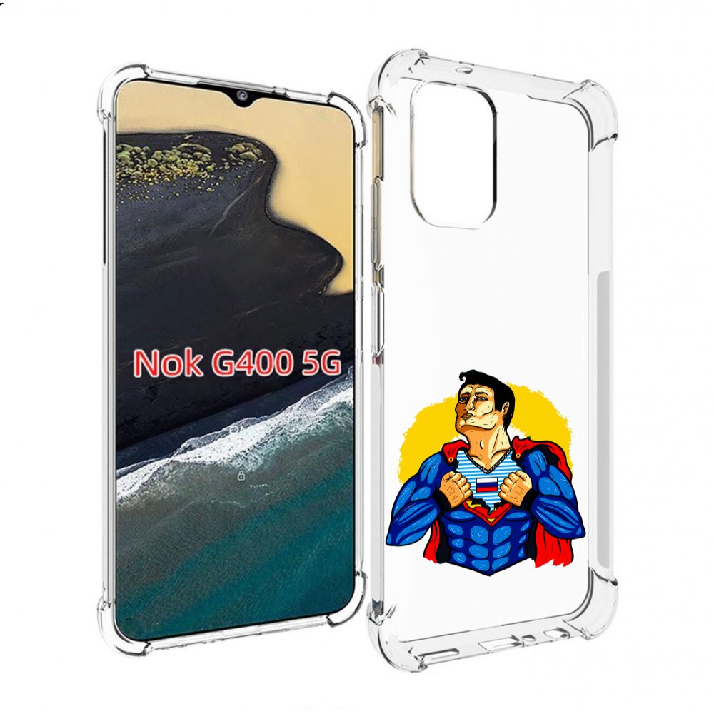 

Чехол MyPads русский супермен для Nokia G400 5G, Прозрачный, Tocco