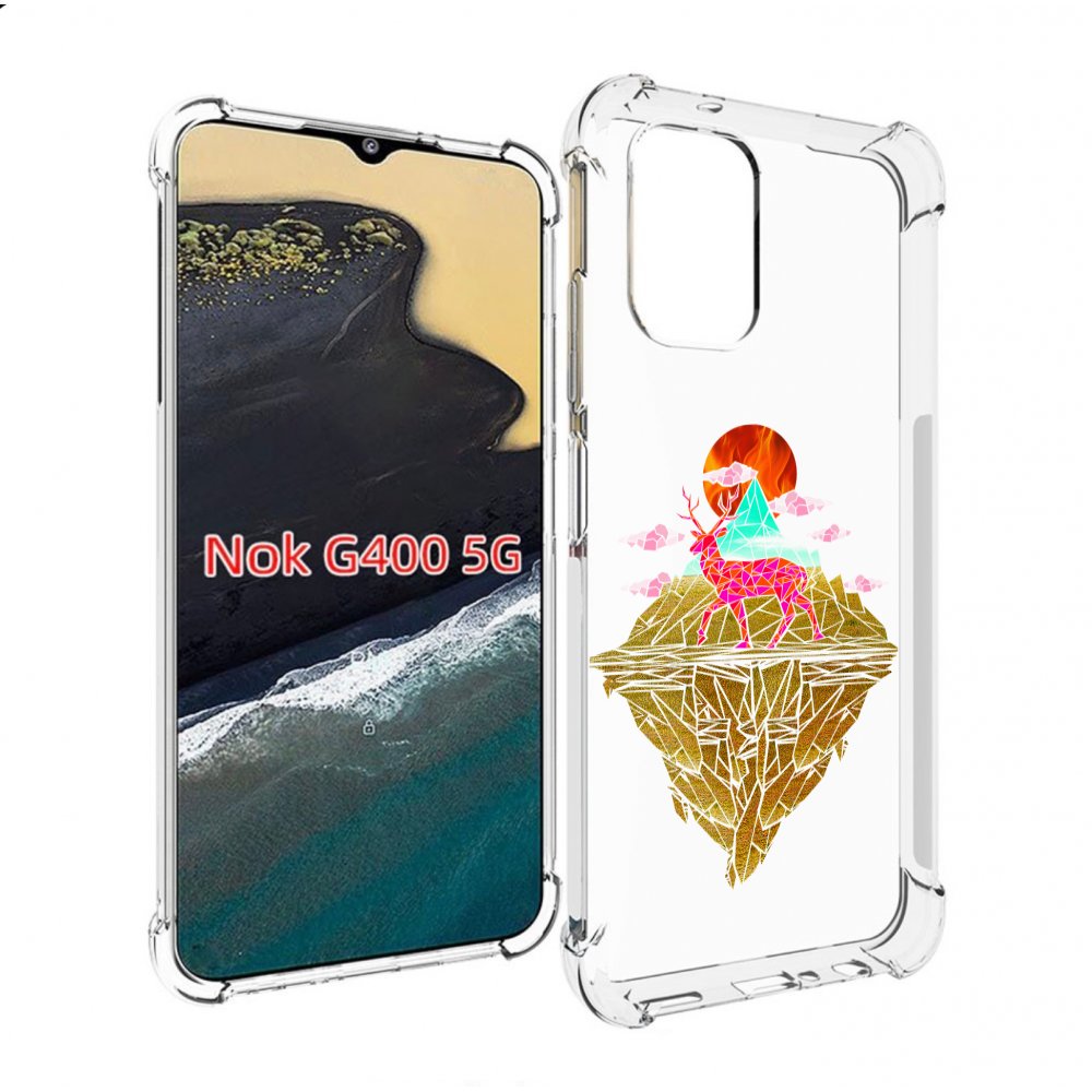 

Чехол MyPads розовый олень абстракция для Nokia G400 5G, Прозрачный, Tocco