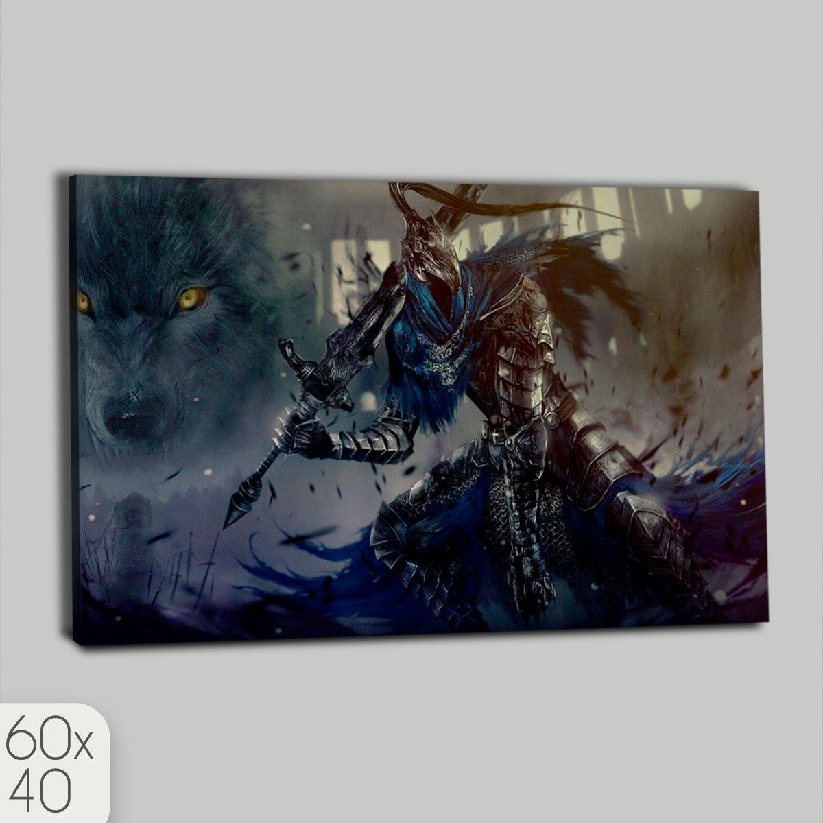Картина интерьерная на холсте игра Dark Souls Арториас путник бездны - 690
