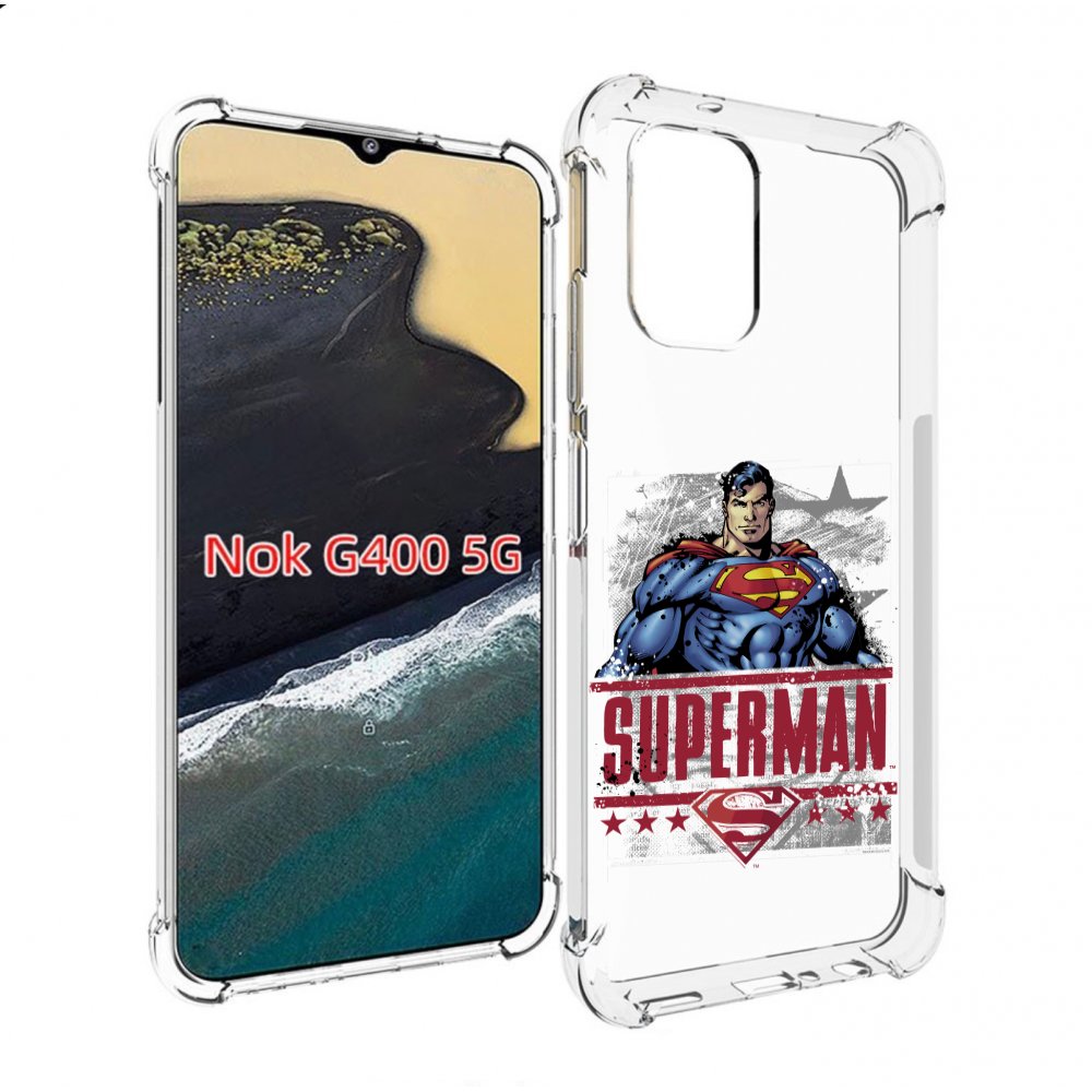 

Чехол MyPads рисунок супермен для Nokia G400 5G, Прозрачный, Tocco