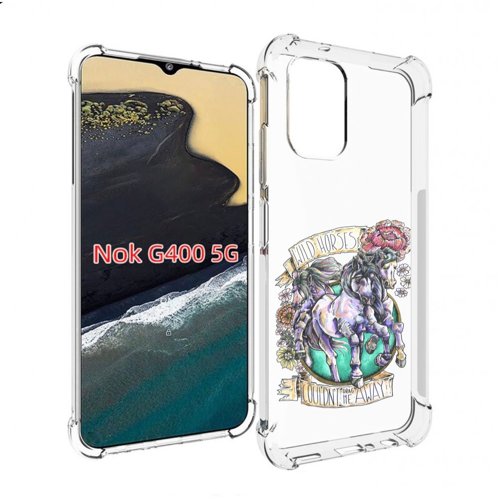 

Чехол MyPads рисунок коней в цветах для Nokia G400 5G, Прозрачный, Tocco