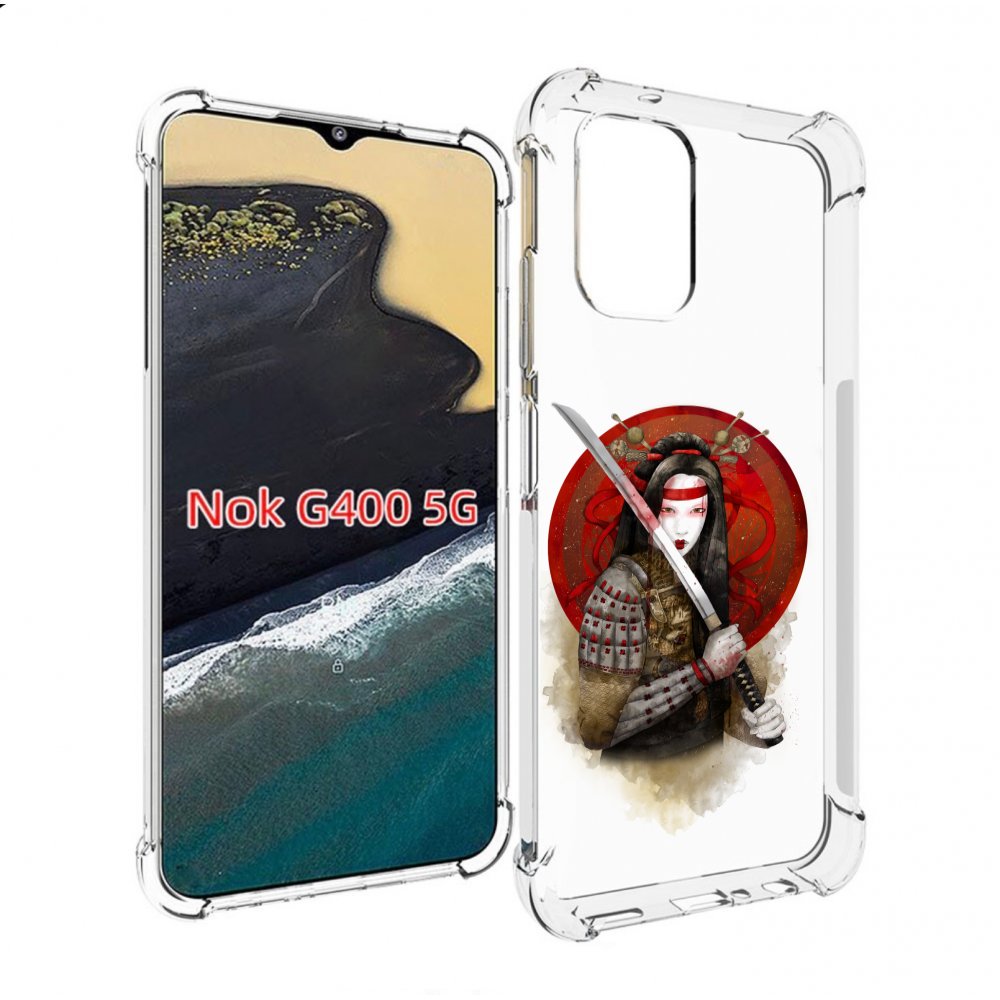 

Чехол MyPads рисованная девушка с катаной для Nokia G400 5G, Прозрачный, Tocco