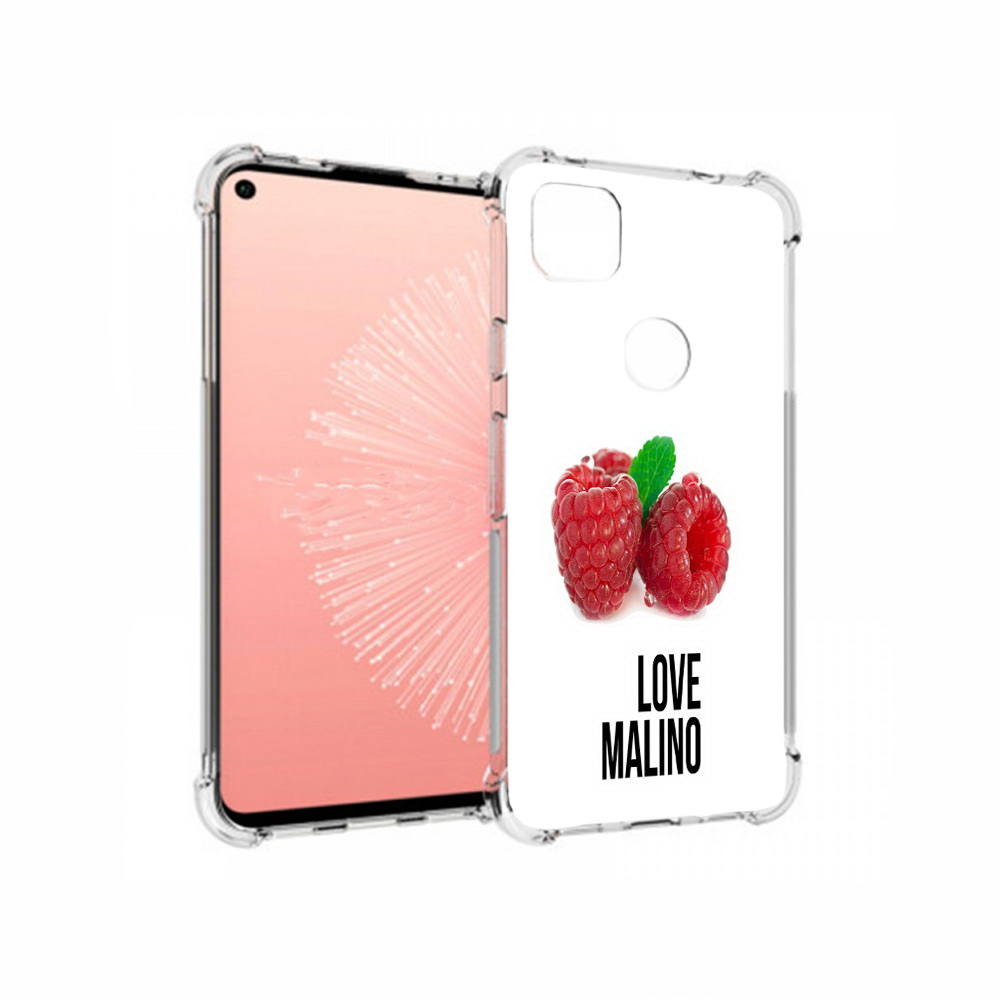 

Чехол MyPads Tocco для Google Pixel 4A Бренд лове малино, Прозрачный, Tocco