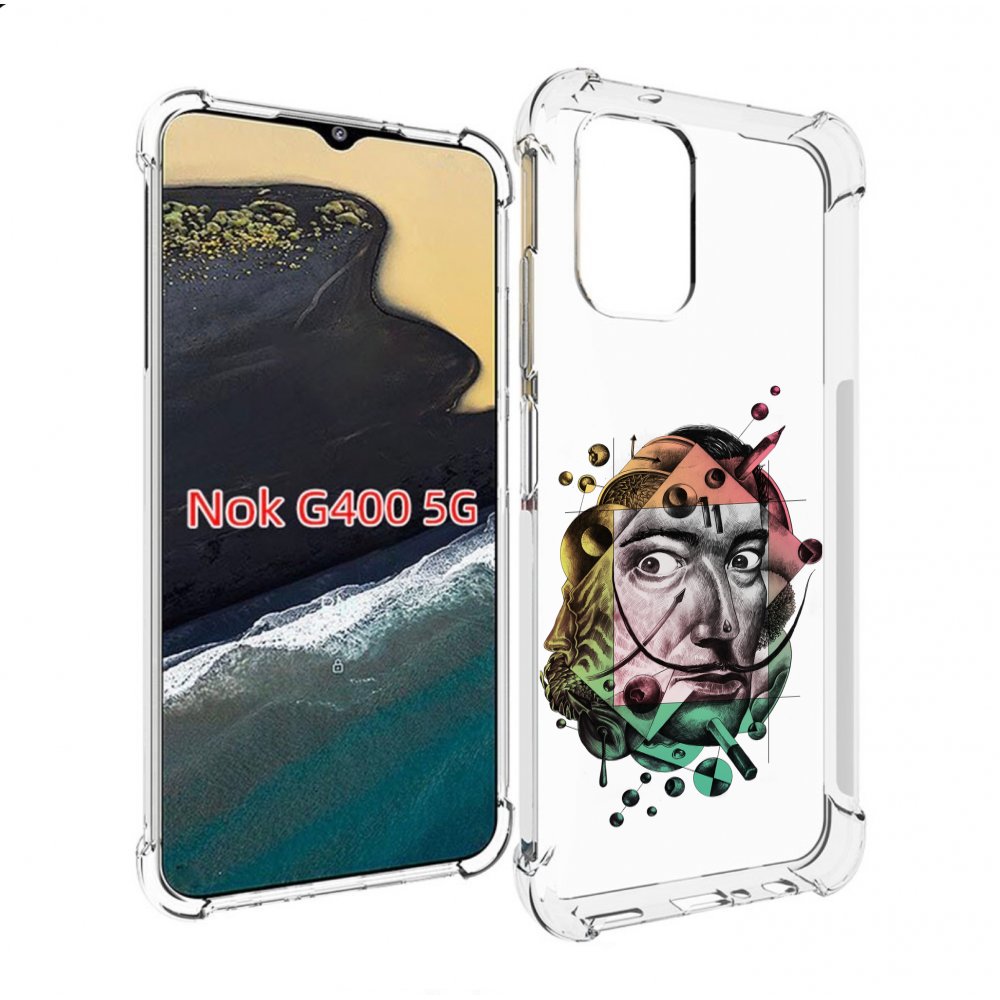 

Чехол MyPads разноцветное лицо абстракция для Nokia G400 5G, Прозрачный, Tocco