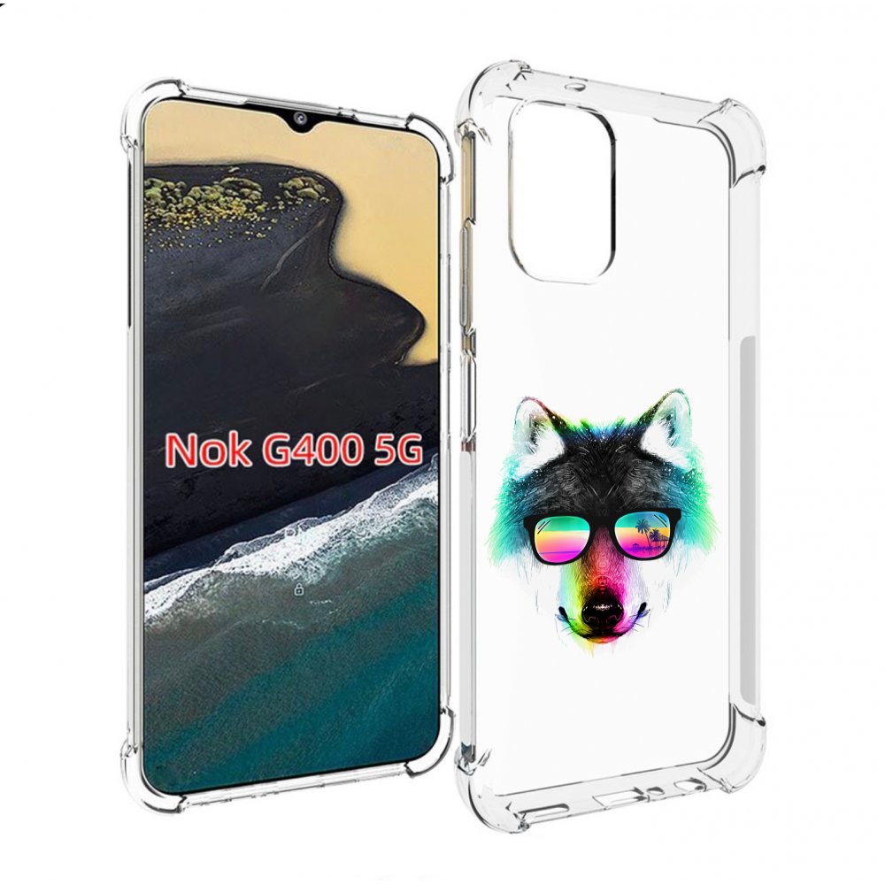 

Чехол MyPads радужный волк для Nokia G400 5G, Прозрачный, Tocco