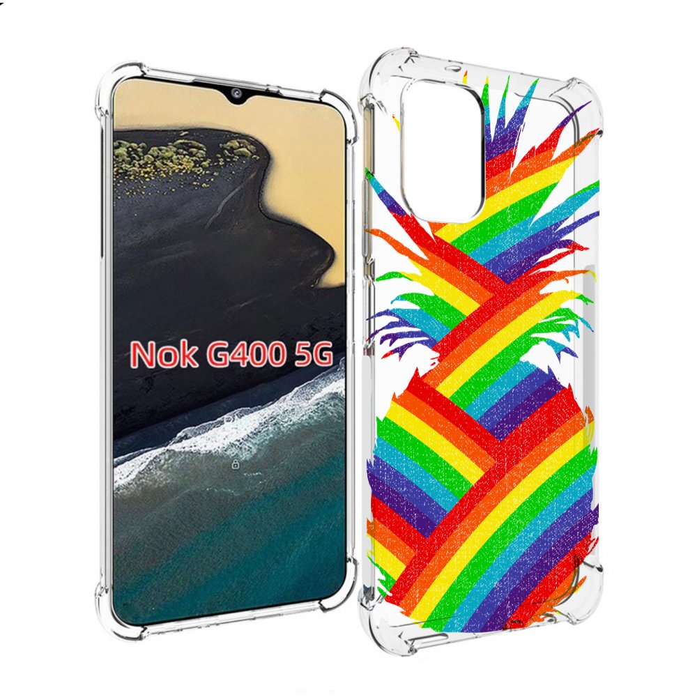 

Чехол MyPads радужный ананас для Nokia G400 5G, Прозрачный, Tocco