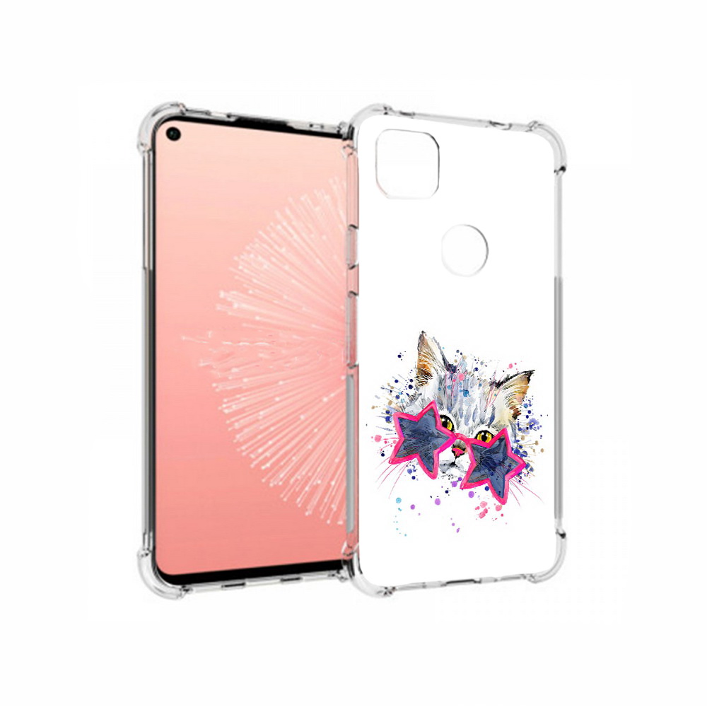 

Чехол MyPads Tocco для Google Pixel 4A звездные очки, Прозрачный, Tocco