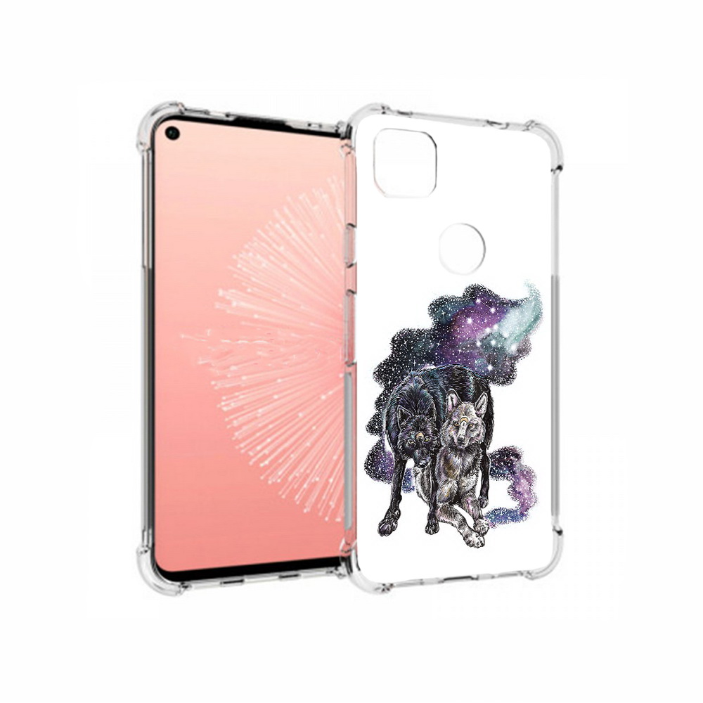 

Чехол MyPads Tocco для Google Pixel 4A звездные волки, Прозрачный, Tocco