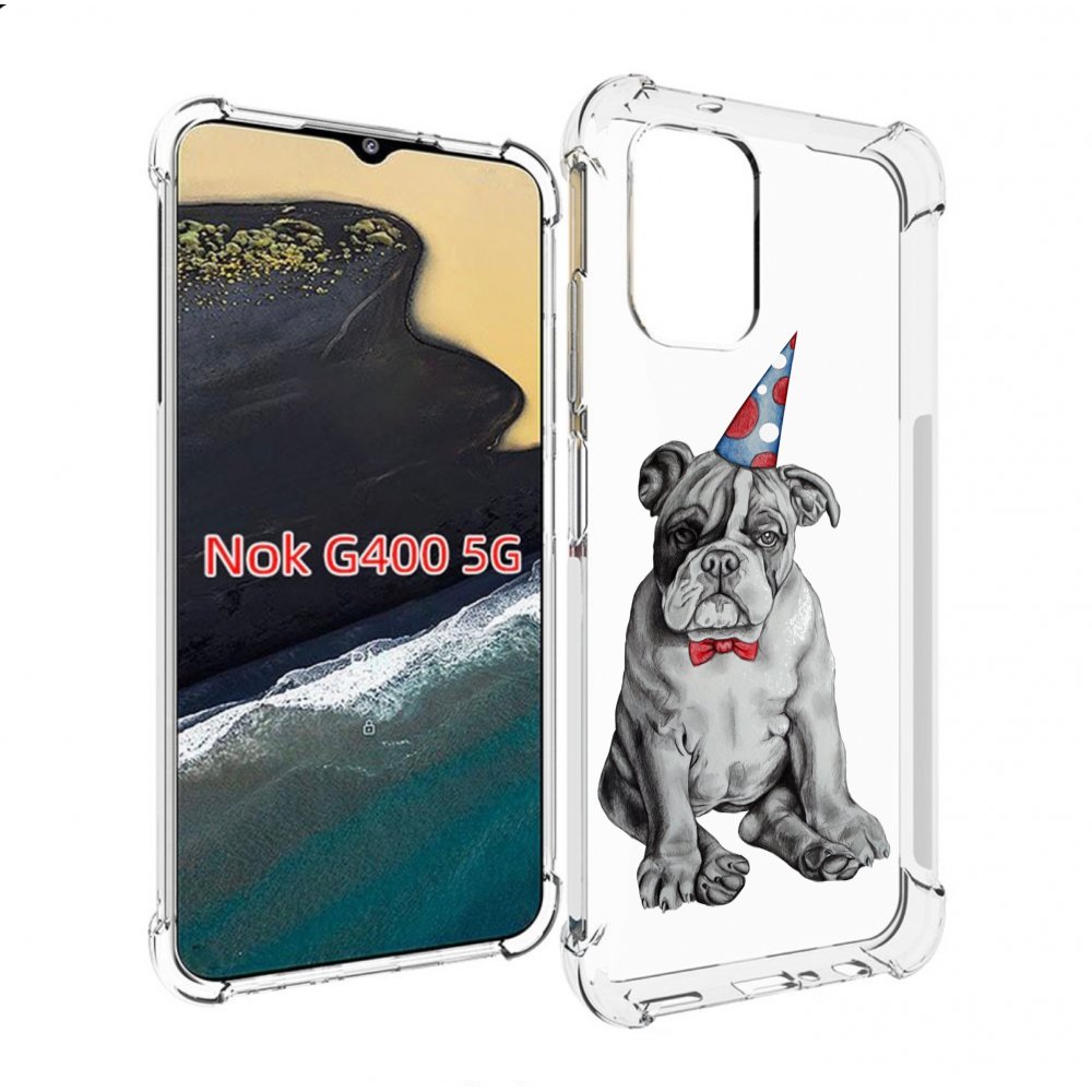 

Чехол MyPads праздничный щенок для Nokia G400 5G, Прозрачный, Tocco