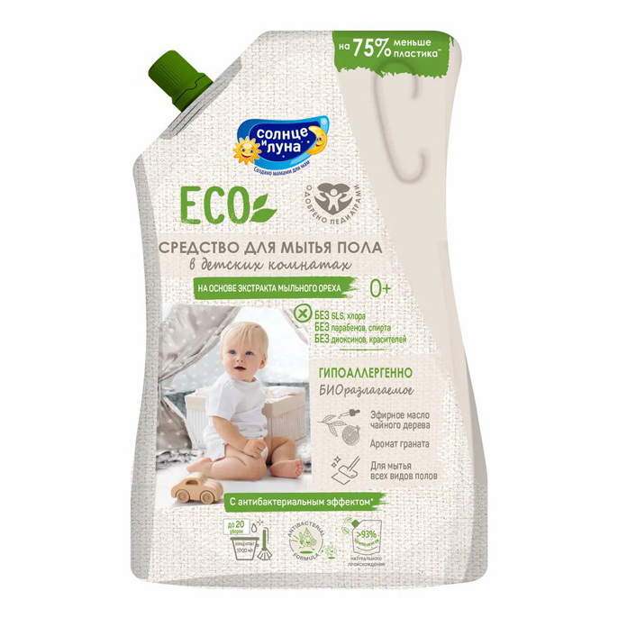 

Жидкость Солнце и Луна Eco для мытья пола в детских комнатах 1 л