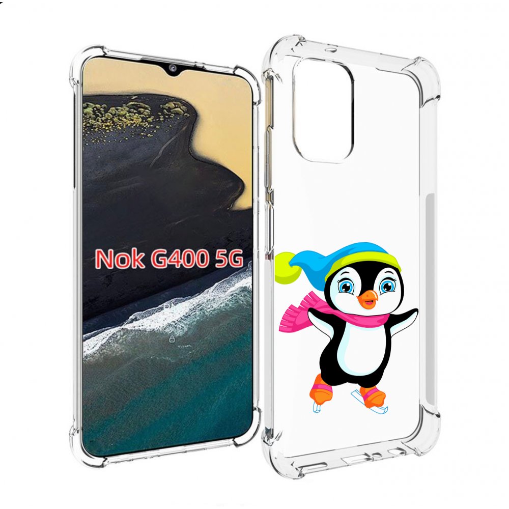 

Чехол MyPads пингвин на коньках для Nokia G400 5G, Прозрачный, Tocco