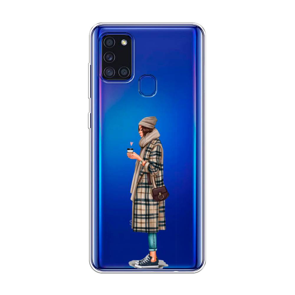 

Чехол на Samsung Galaxy A21s "Утренний кофе", Коричневый;бежевый, 2100250-6