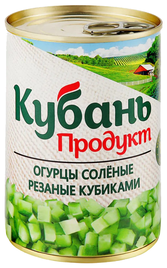 фото Огурцы кубань продукт резаные кубиками соленые 400 г