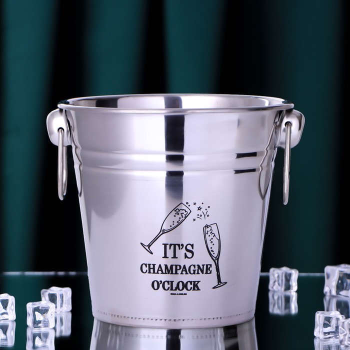 

Ведро для льда Champagne, 16.5 х 18 см (2л), Серебристый