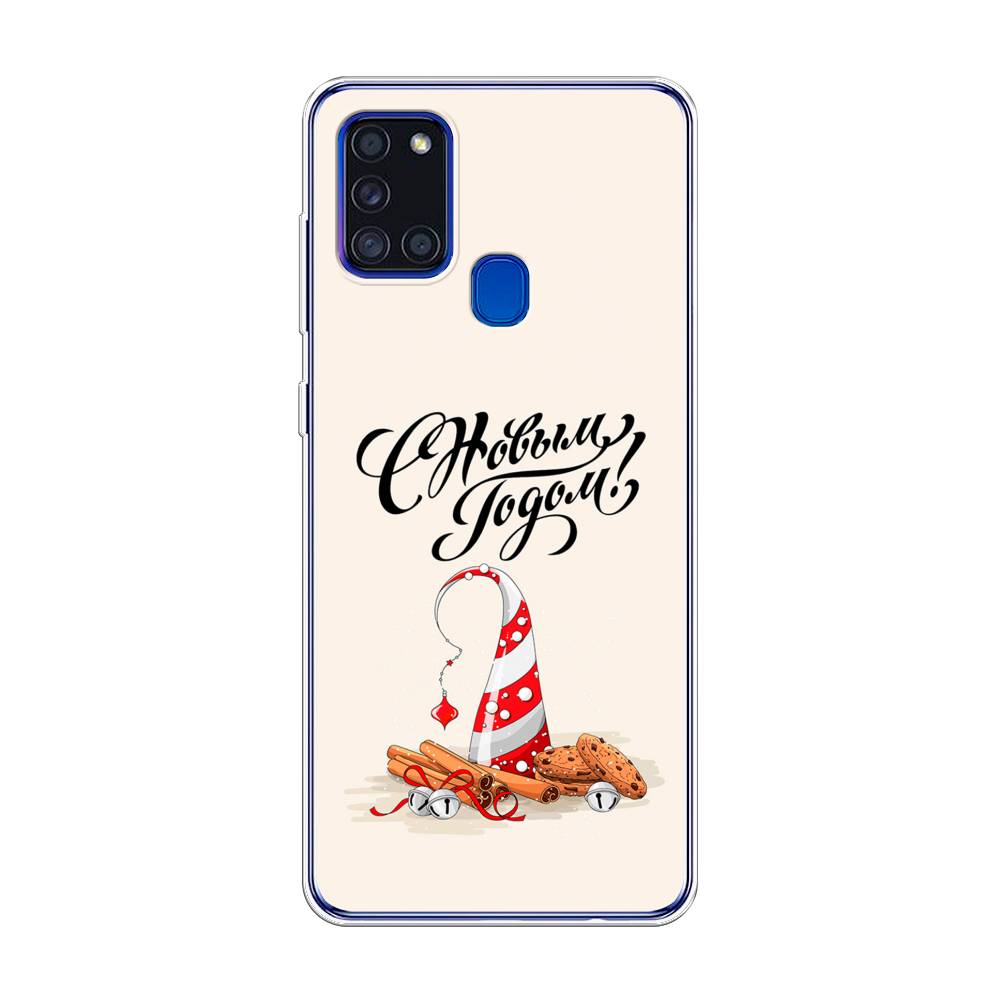 

Чехол на Samsung Galaxy A21s "Подарки на Новый Год", Бежевый;красный;черный, 2100250-5