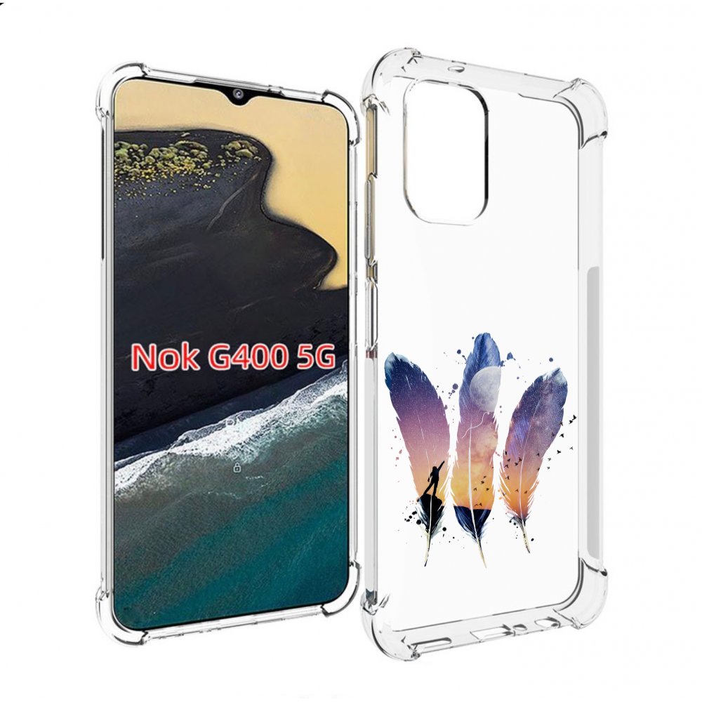 

Чехол MyPads небесные перья для Nokia G400 5G, Прозрачный, Tocco