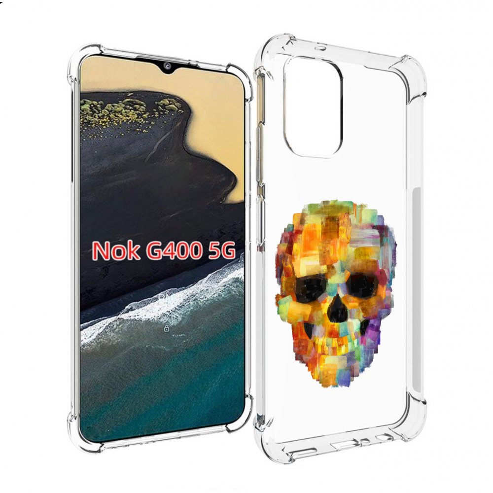

Чехол MyPads нарисованный череп для Nokia G400 5G, Прозрачный, Tocco