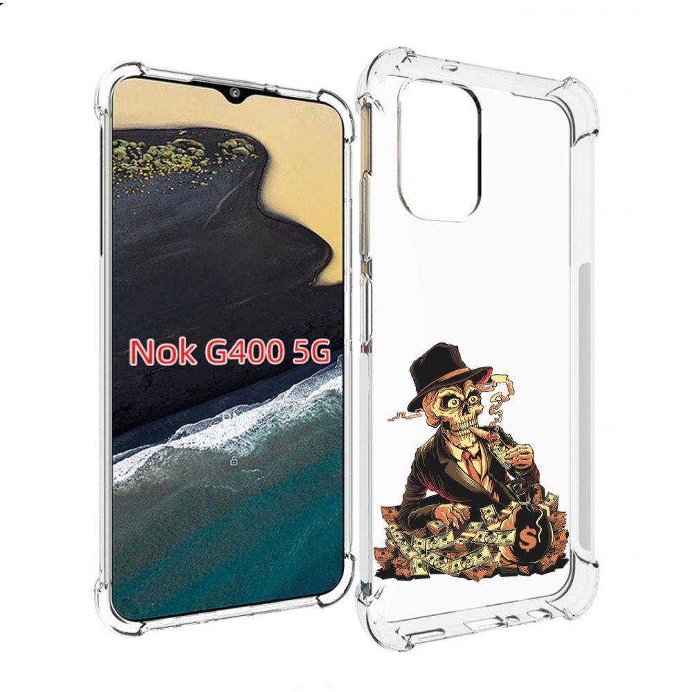 

Чехол MyPads нарисованный череп с сигаретой для Nokia G400 5G, Прозрачный, Tocco