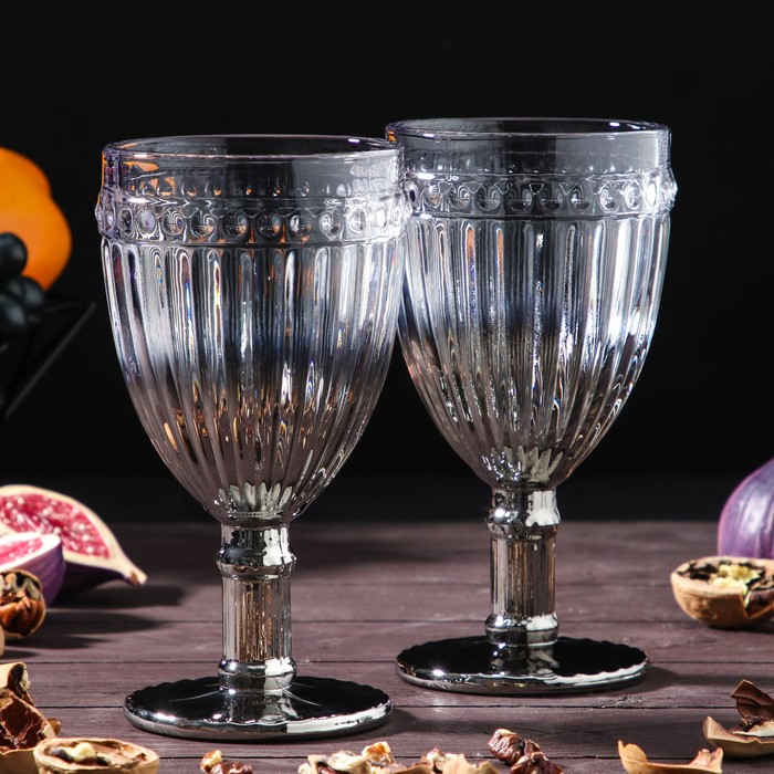 Набор бокалов стеклянных Magistro «Босфор», 250 мл, 8,5x8,5x16,5, 2 шт, цвет градиент сере
