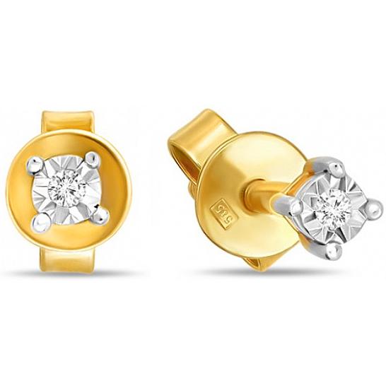 

Серьги-пусеты из золота Лукас-Голд E01-D-PL-34050, бриллиант, E01-D-PL-34050