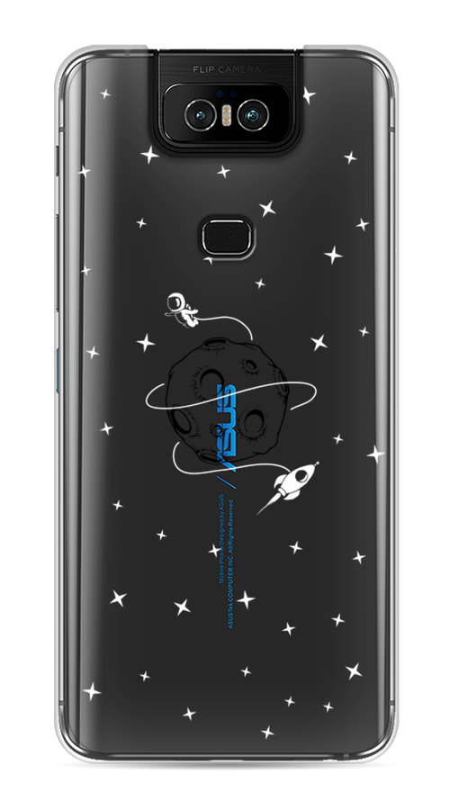 

Чехол на Asus Zenfone 6 ZS630KL "Полет вокруг луны", Белый;серый;черный, 43950-2