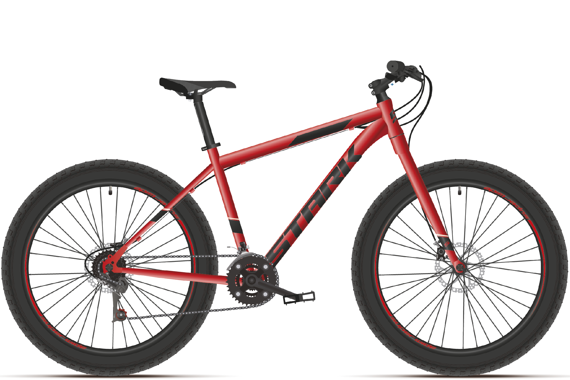 фото Велосипед stark fat 26.2 hd 2021 20" красный/белый