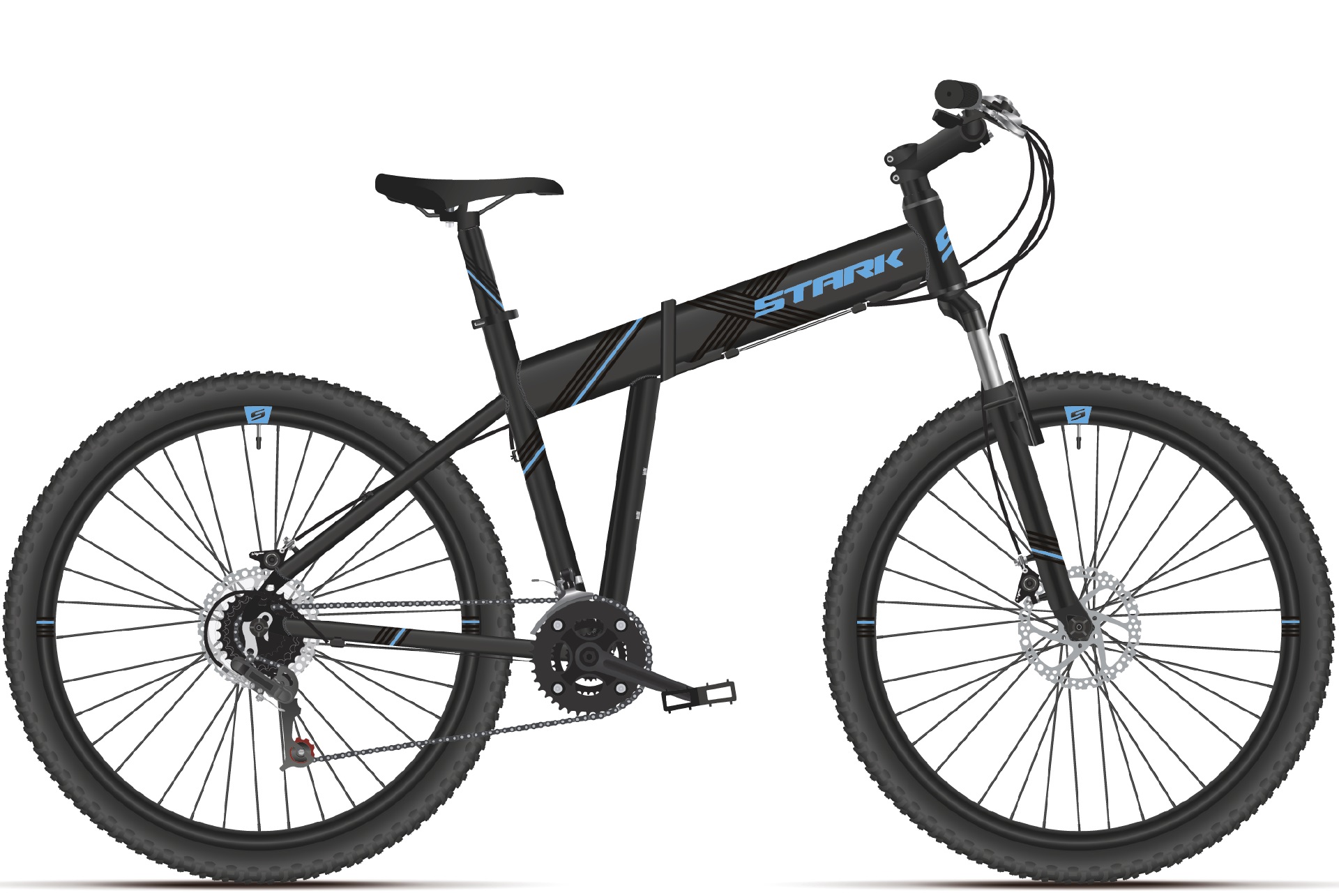 фото Велосипед stark cobra 29.2 hd 2021 18" черный/голубой