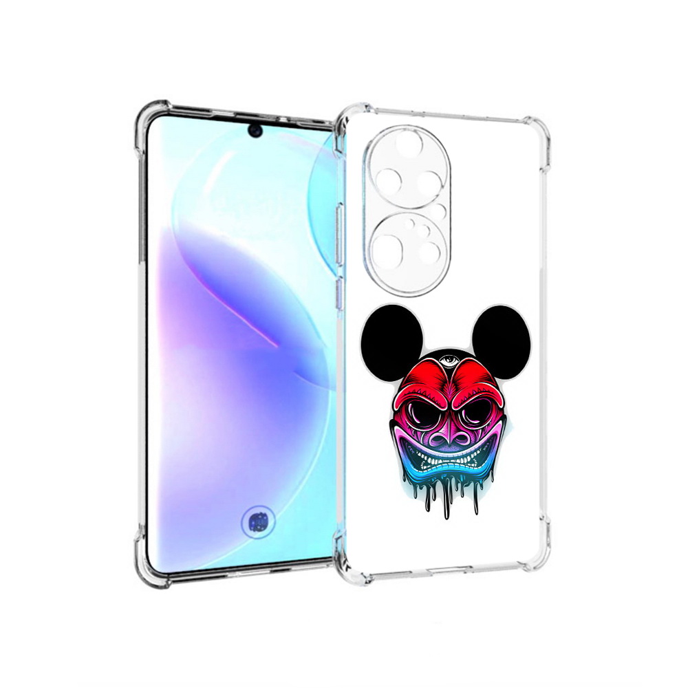 

Чехол MyPads Tocco для Huawei P50 Pro микки в маске, Прозрачный, Tocco